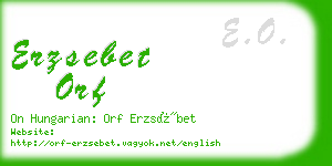 erzsebet orf business card